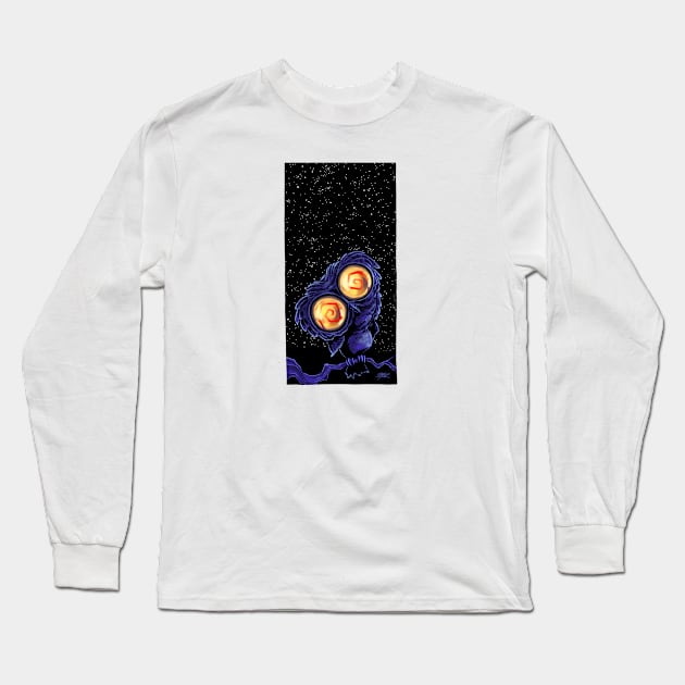 All Hail Hypno-Owl Long Sleeve T-Shirt by Indi Martin